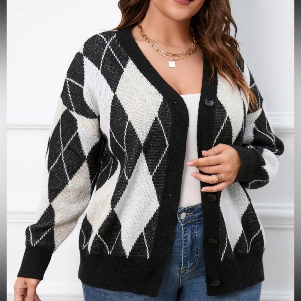 Argyle cardigan